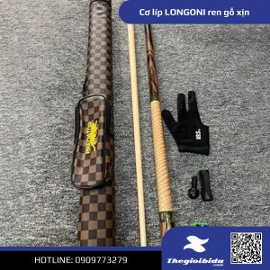 Cơ bida líp LONGONI (ren gỗ xịn)