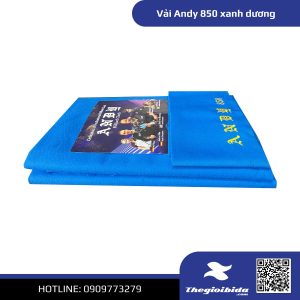 Vải bàn bida Andy 850 xanh dương