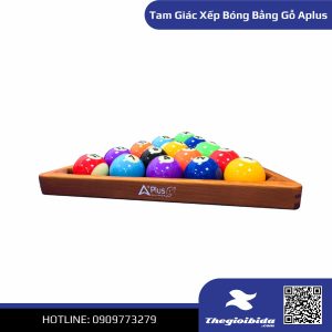 Bộ tam giác xếp bi bida Aplus gỗ sồi