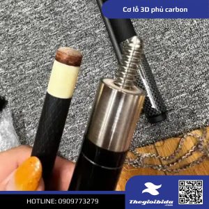 Cơ bida lỗ 3D phủ carbon
