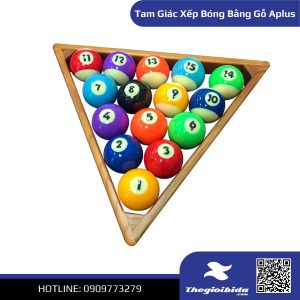 Tam giác xếp bi bida Aplus gỗ sồi (xếp 15 bóng)