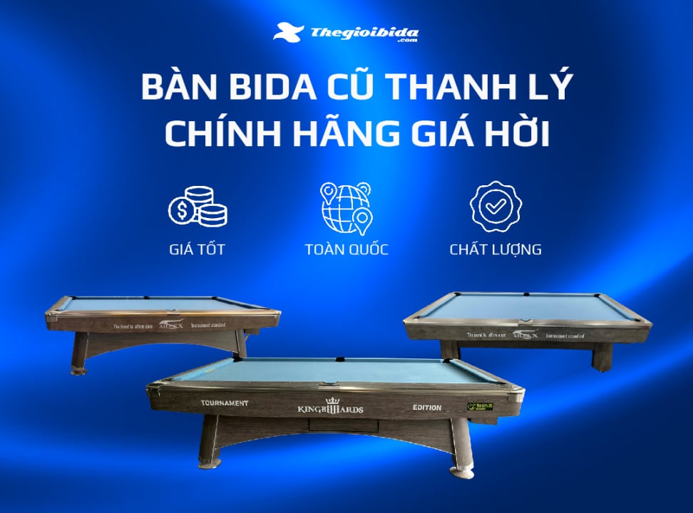 bàn bida cũ thanh lý