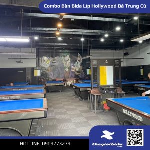 Combo Bàn Bida Líp Hollywood Đá Trung Cũ